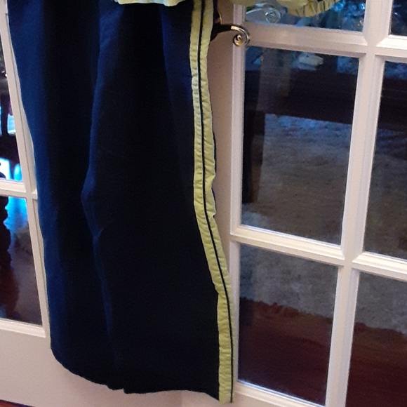 Studio Works lime green navy track workout suit Jacket Pants Petite Medium EUC … - Picture 3 of 9